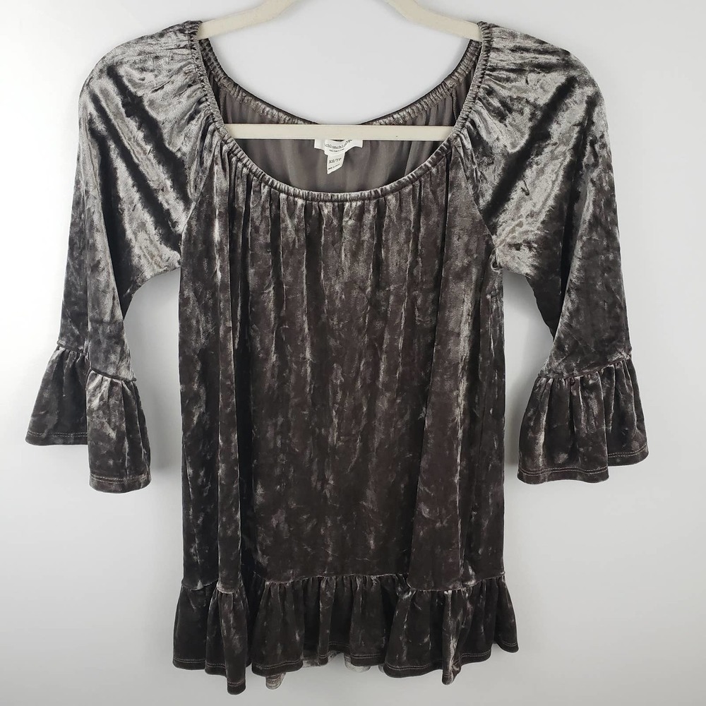 BEACH Lunch Lounge Velvet Off the Shoulder Top XS